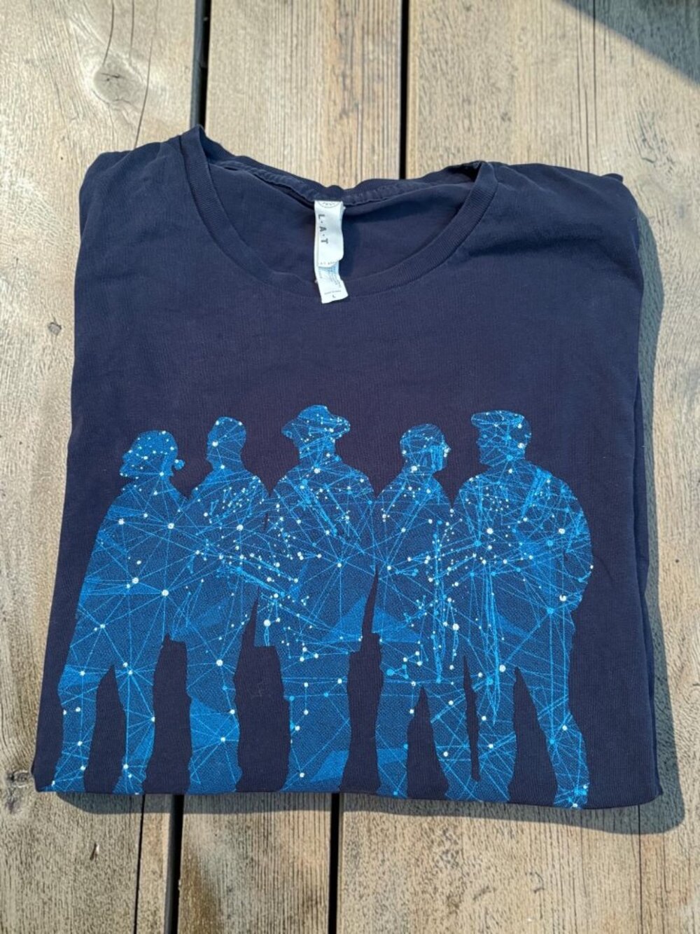 MercyMe Inhale (Exhale) Tour T-Shirt Navy Blue Band Graphic Tee Size L double si